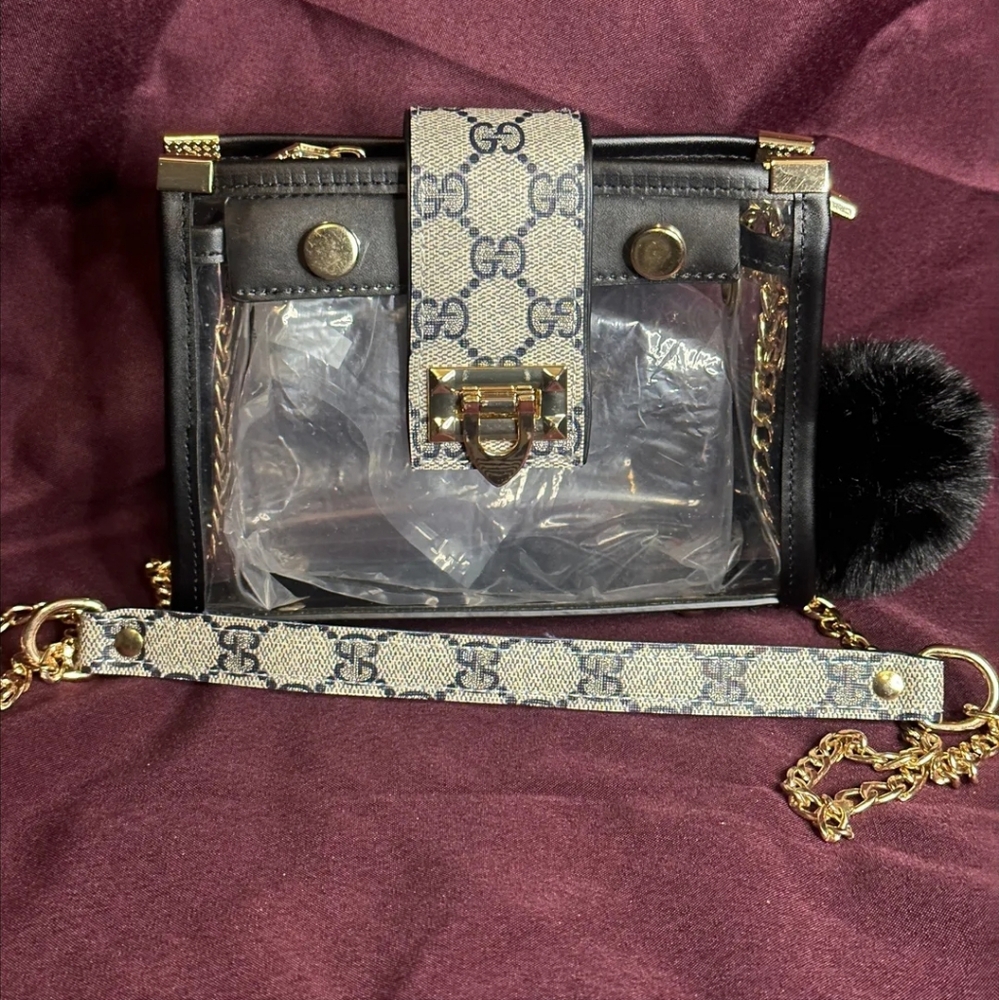 SOLD Upcycled Blue Gucci Stadium Bag